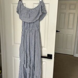 Today only!! Striped Blue and White Women's Dress Size Small